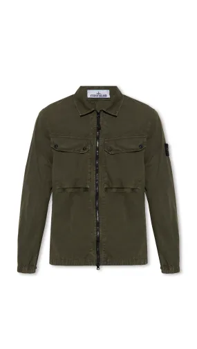 102WN Double Pocket Cotton Overshirt - Khaki