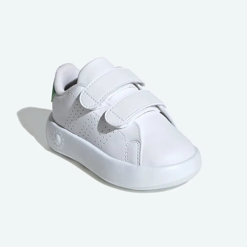 ADIDAS KIDS ADVANTAGE WHITE/GREEN SHOES