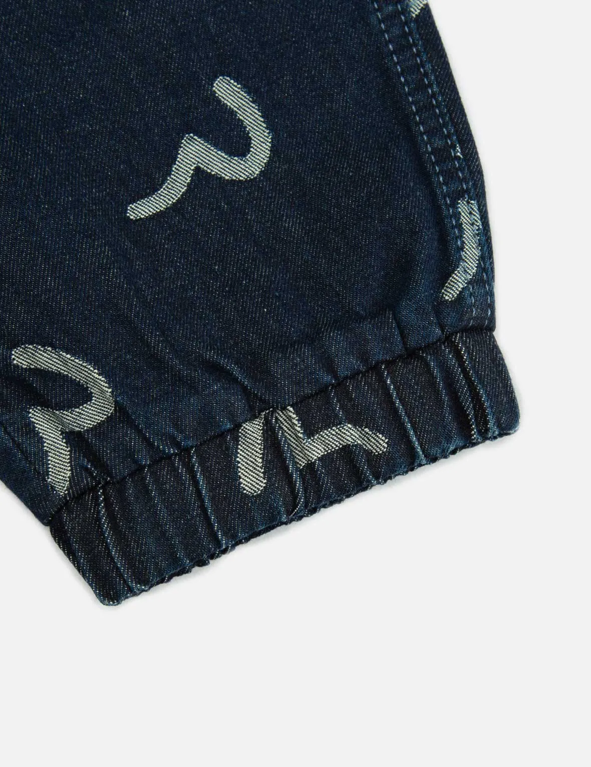 Allover Seagull Jacquard Denim Jogger Pants