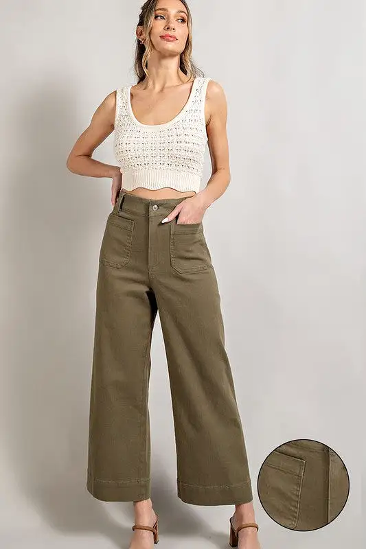 AMILLIE SOFT WASHED WIDE LEG PANTS [ONLINE EXCLUSIVE]