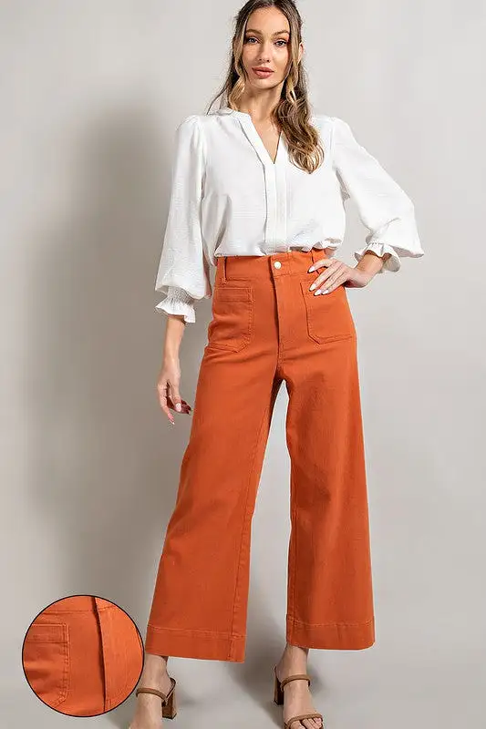 AMILLIE SOFT WASHED WIDE LEG PANTS [ONLINE EXCLUSIVE]