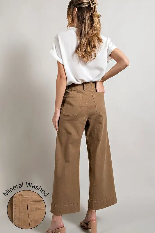 AMILLIE SOFT WASHED WIDE LEG PANTS [ONLINE EXCLUSIVE]