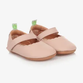 Baby Girls Pink Leather Shoes