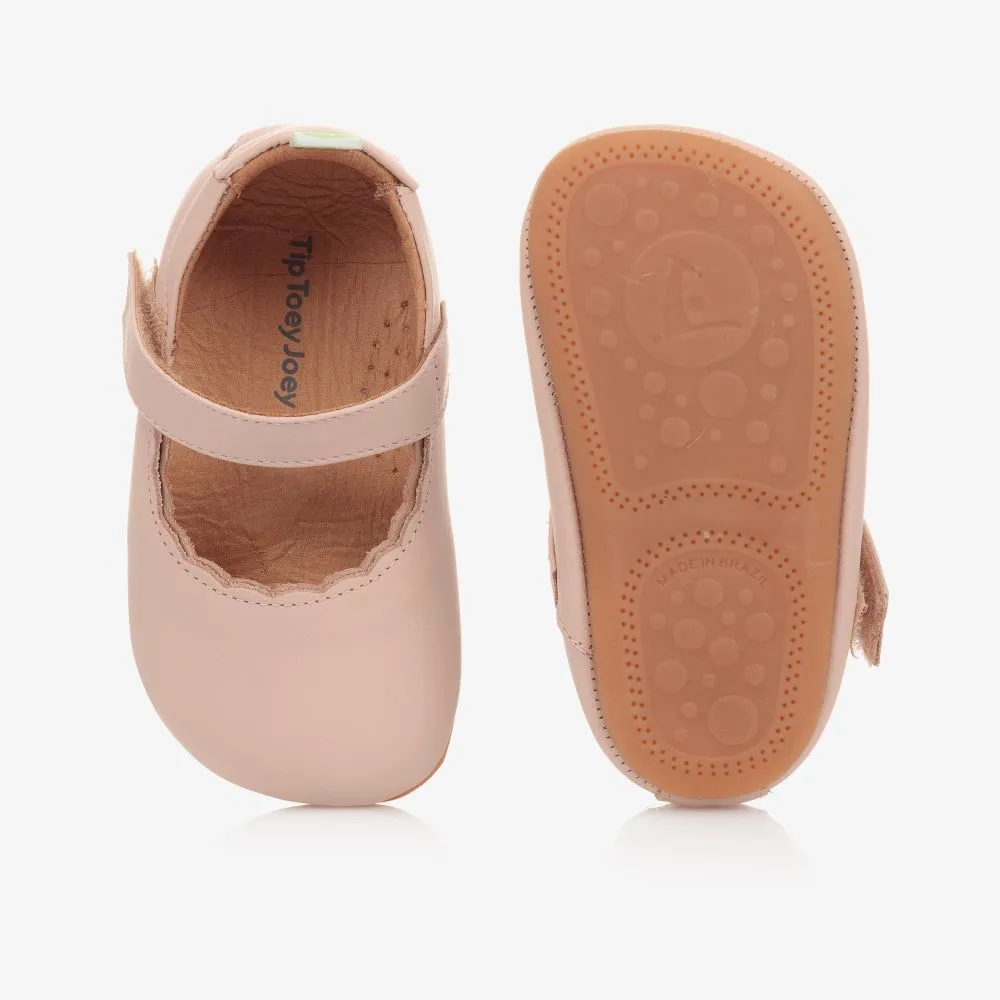 Baby Girls Pink Leather Shoes