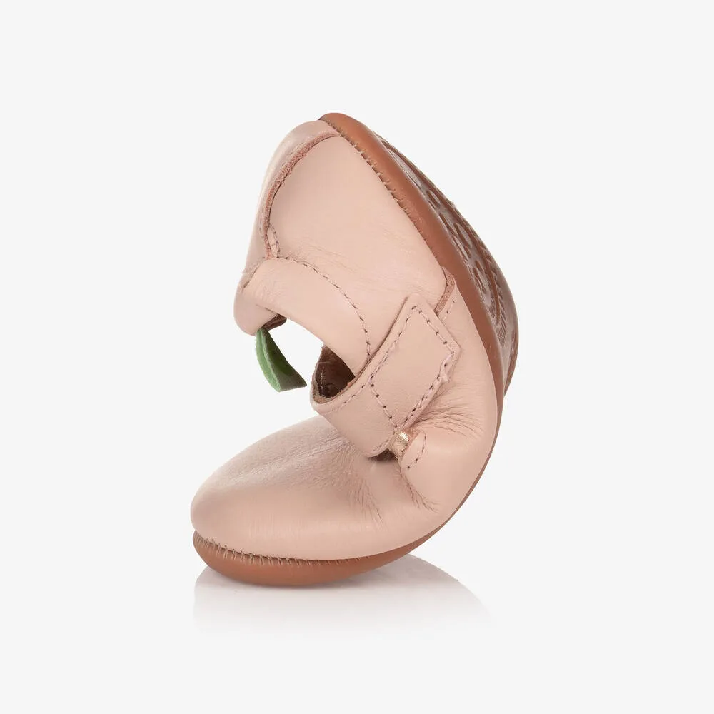 Baby Girls Pink Leather Shoes