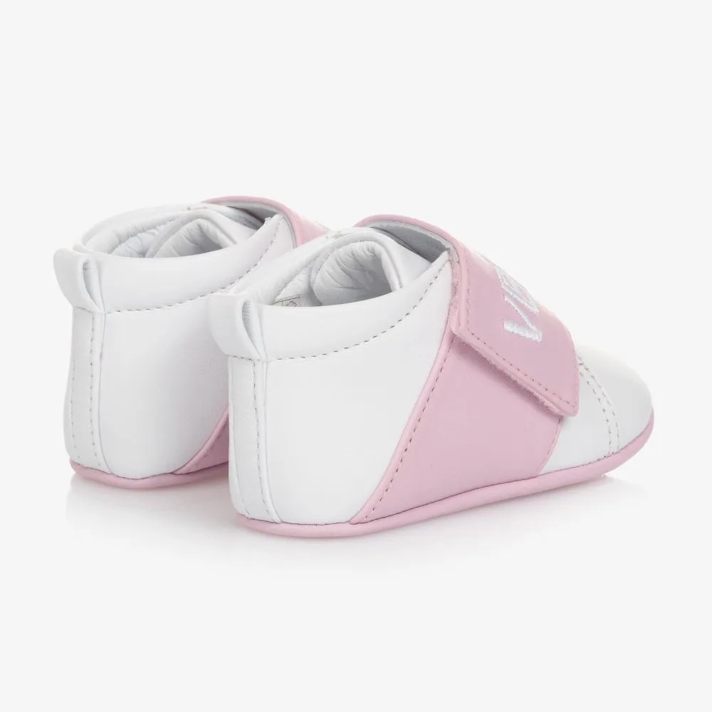 Baby Girls White Leather Shoes