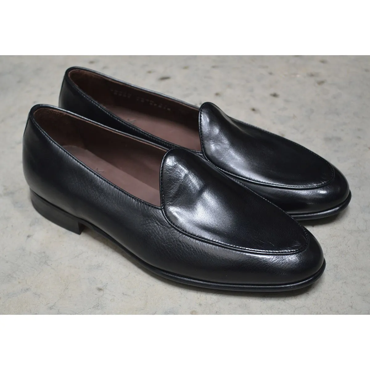 Berwick 1707 Classic Belgian Loafer (4950) -Black Deerskin