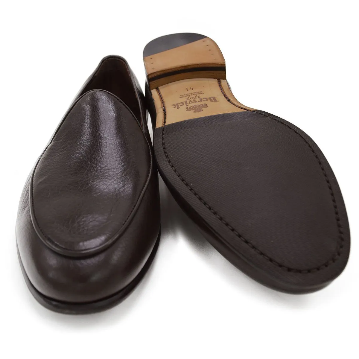 Berwick 1707 Classic Belgian Loafer (4950) -Dark Brown Deerskin