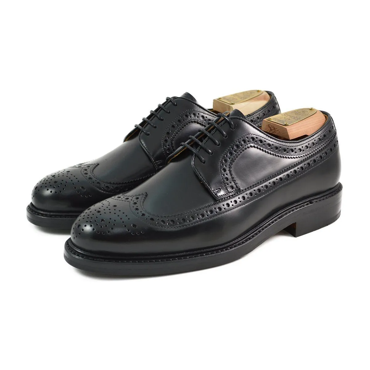 Berwick 1707 Long Wing Brogue (3681) - Black Rois