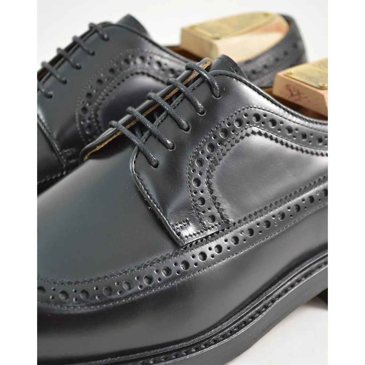 Berwick 1707 Long Wing Brogue (3681) - Black Rois