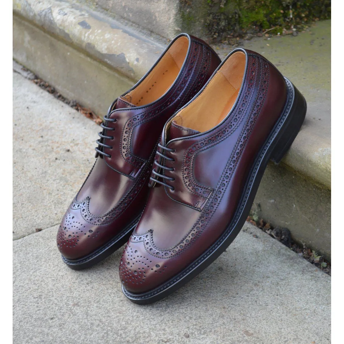 Berwick 1707 Long Wing Brogue (3681) - Burgundy Rois