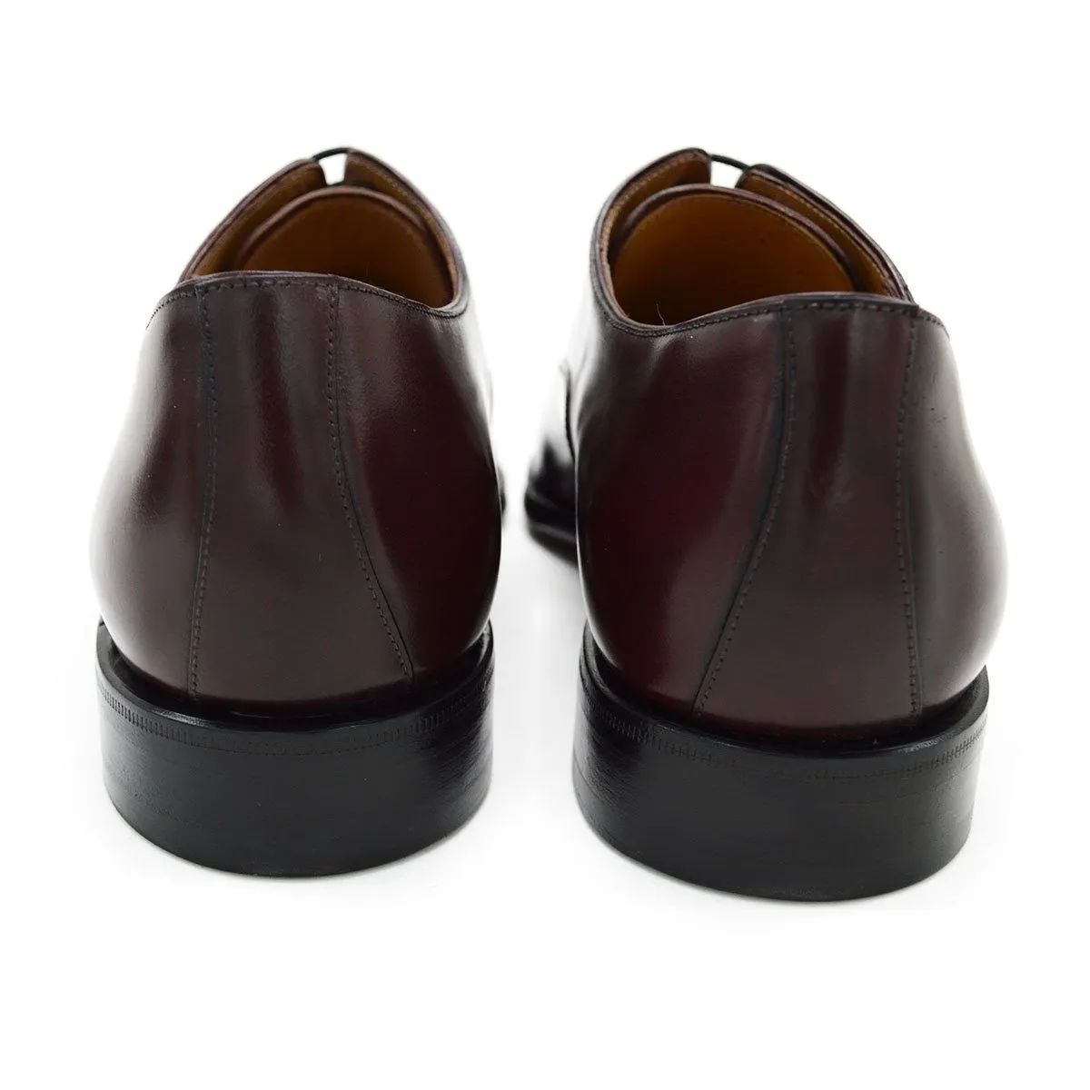 Berwick 1707 Premium Grade Cordovan Straight Cap Oxford (5217) - Red Brown