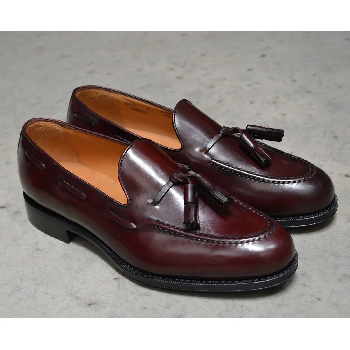 Berwick 1707 Premium Grade Cordovan Tasselled loafer (8491) -Red Brown