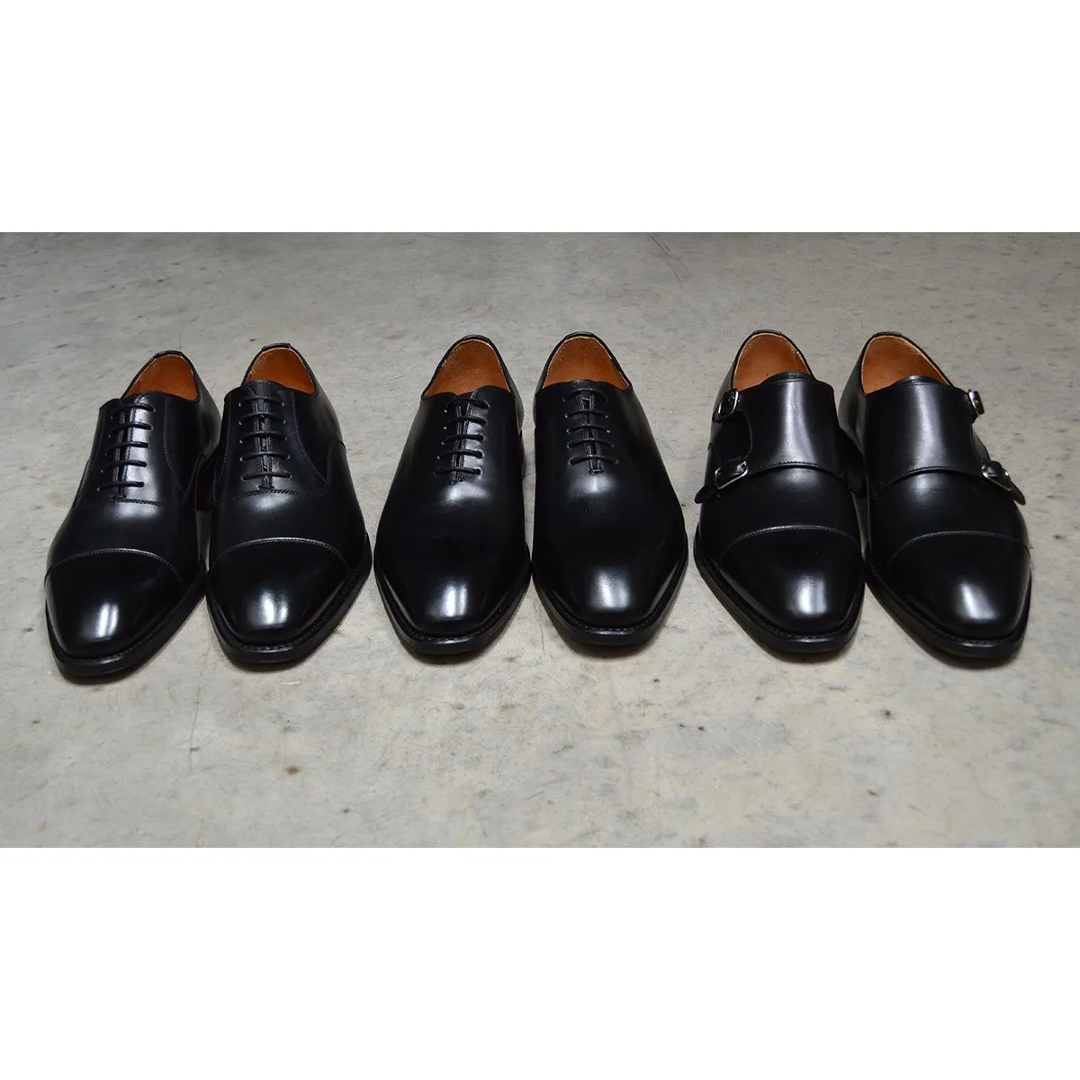 Berwick 1707 Straight Cap Oxford (5217) - Black Boxcalf