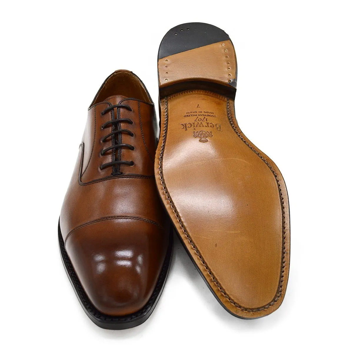 Berwick 1707 Straight Cap Oxford (5217) - Light Tan