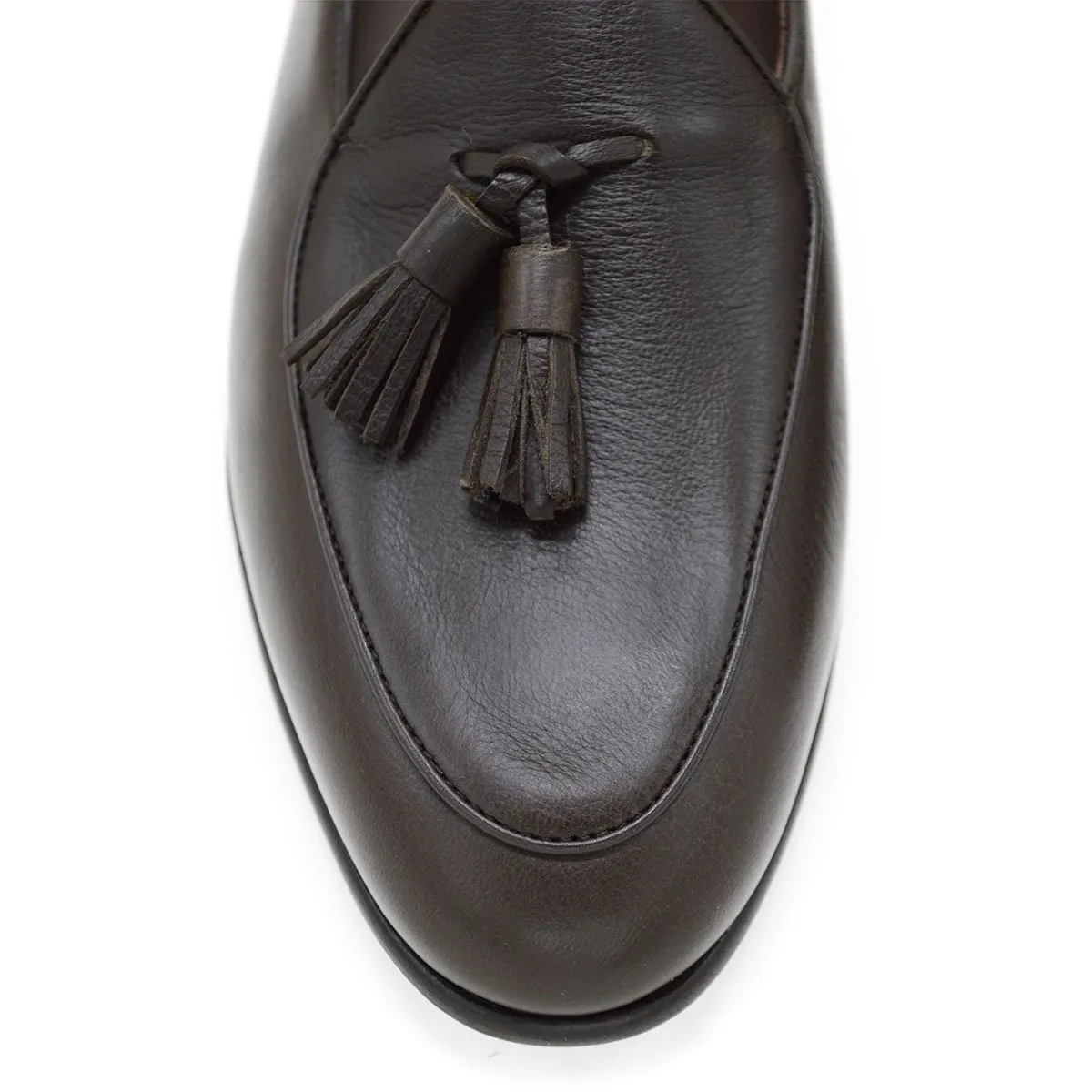 Berwick 1707 Tassel Belgian Loafer (4951) -Dark Brown Deerskin