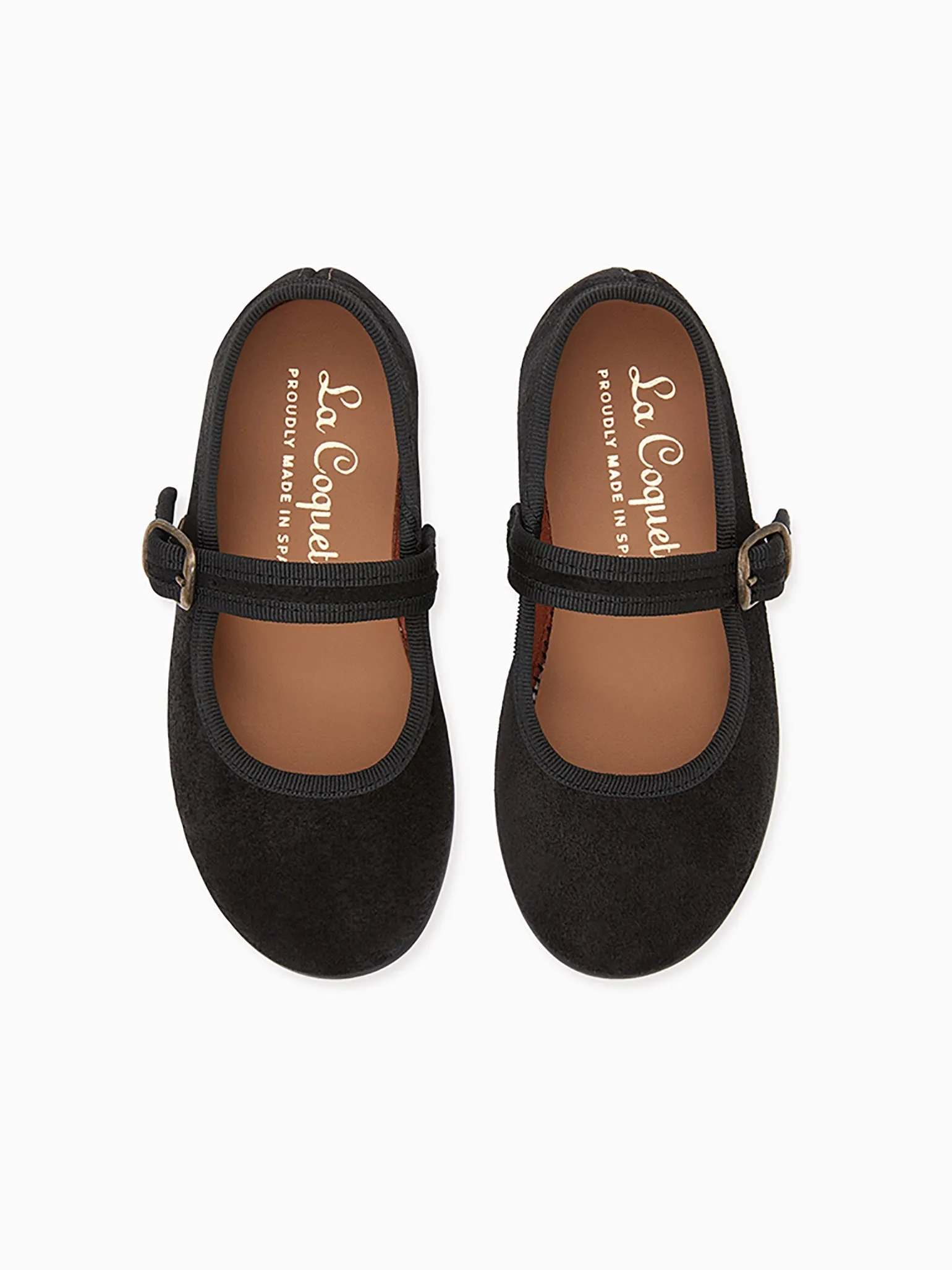 Black Suede Girl Mary Jane Shoes