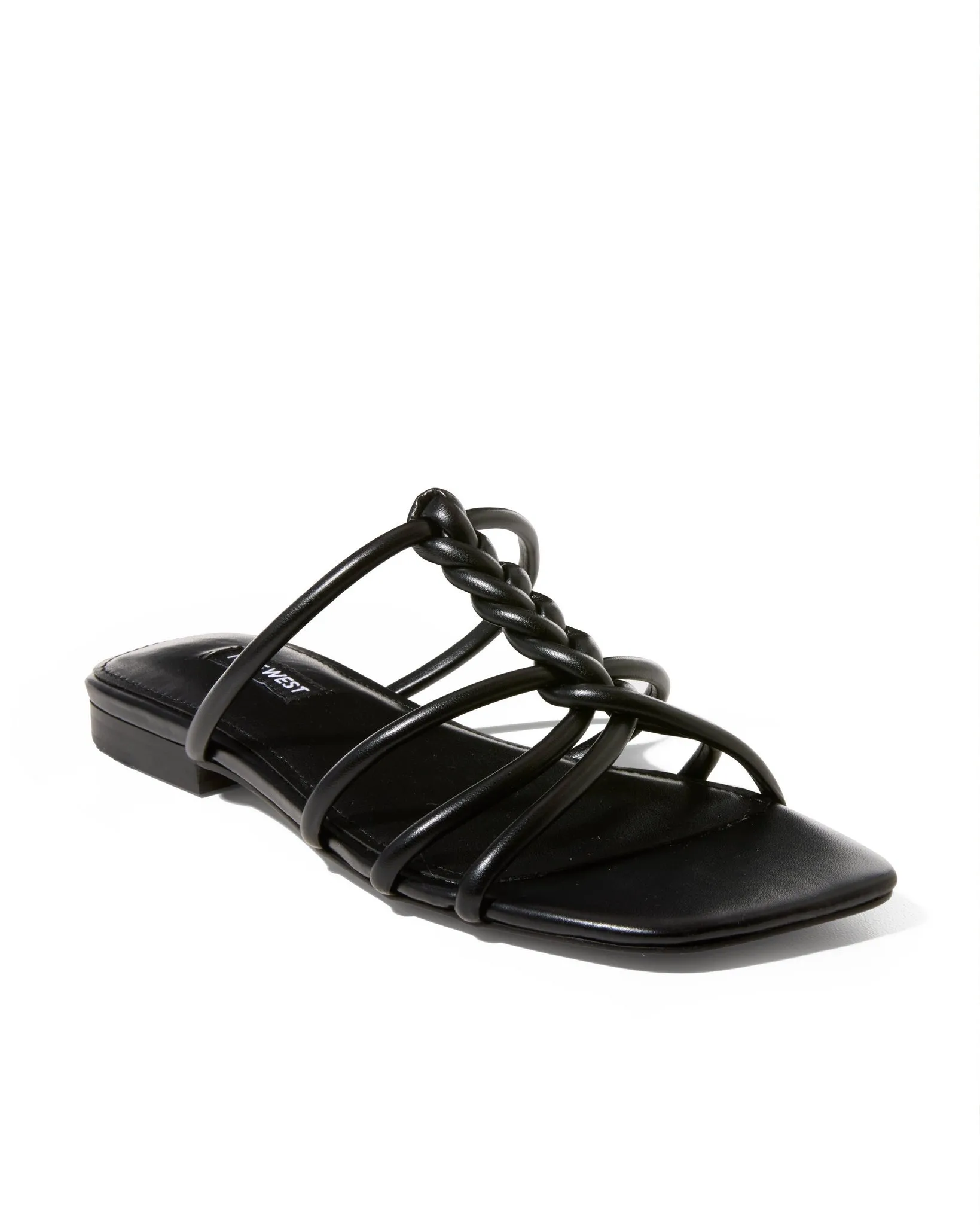 Braided Strappy Sandal Black