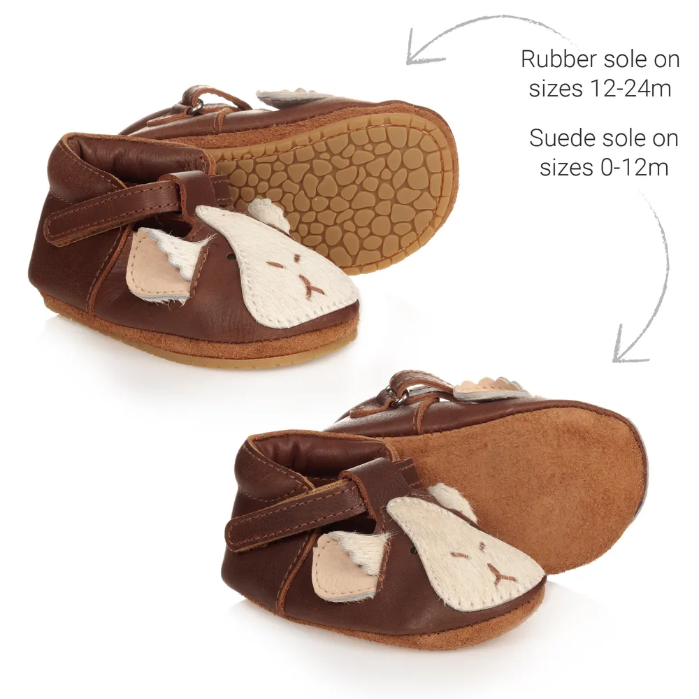 Brown Leather Baby Shoes