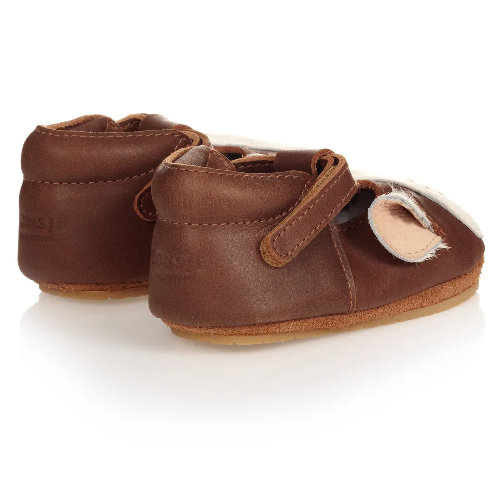 Brown Leather Baby Shoes