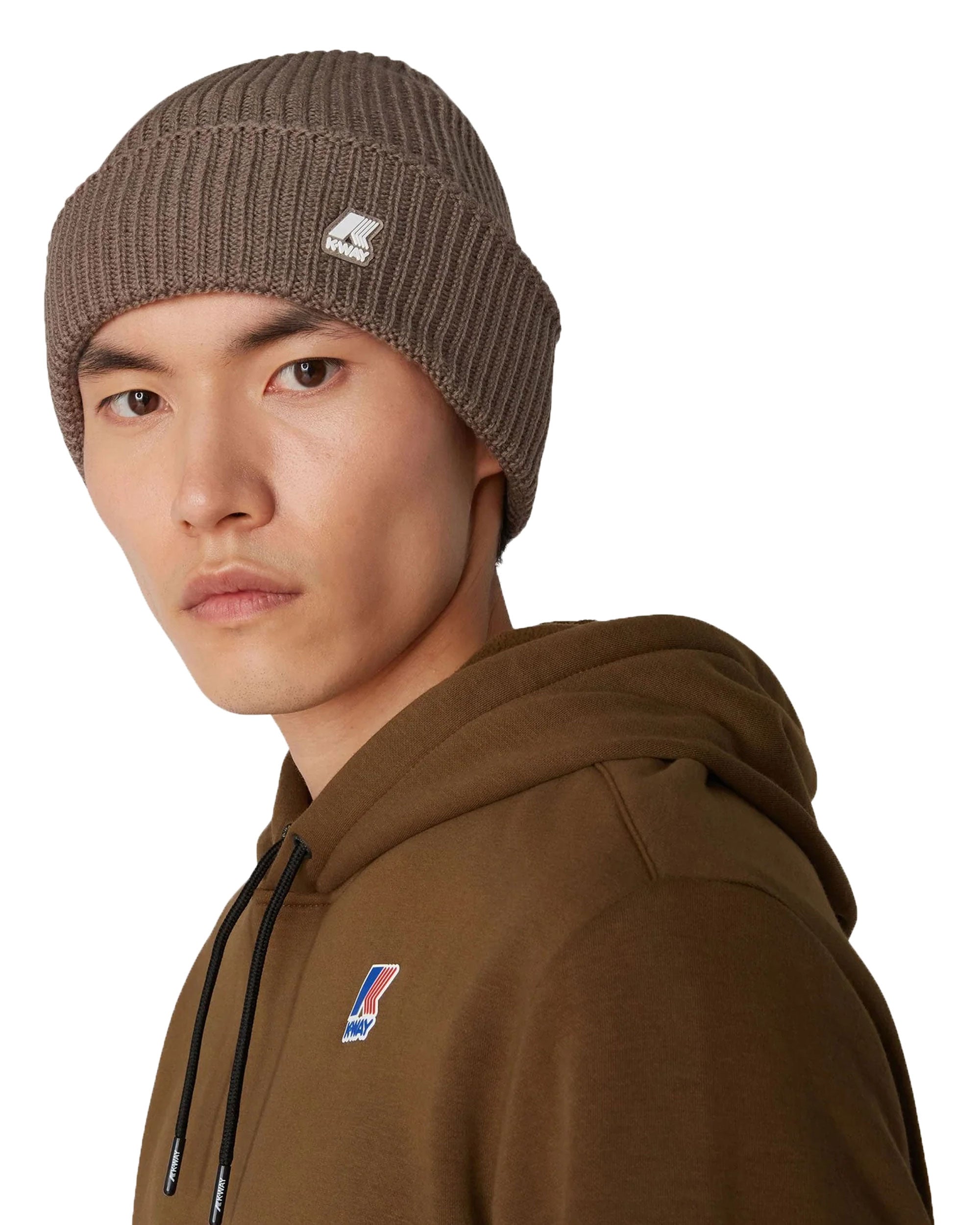 Cappello K-Way Bice Cardigan Stitch Wool Beige