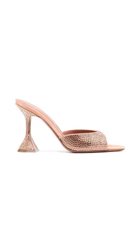 Caroline Crystal Slipper - Peach