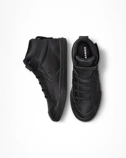 CONVERSE JUNIOR PRO BLAZE LEATHER TRIPLE BLACK SHOES