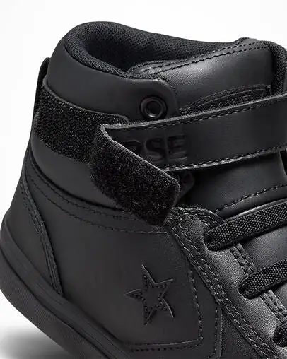 CONVERSE JUNIOR PRO BLAZE LEATHER TRIPLE BLACK SHOES