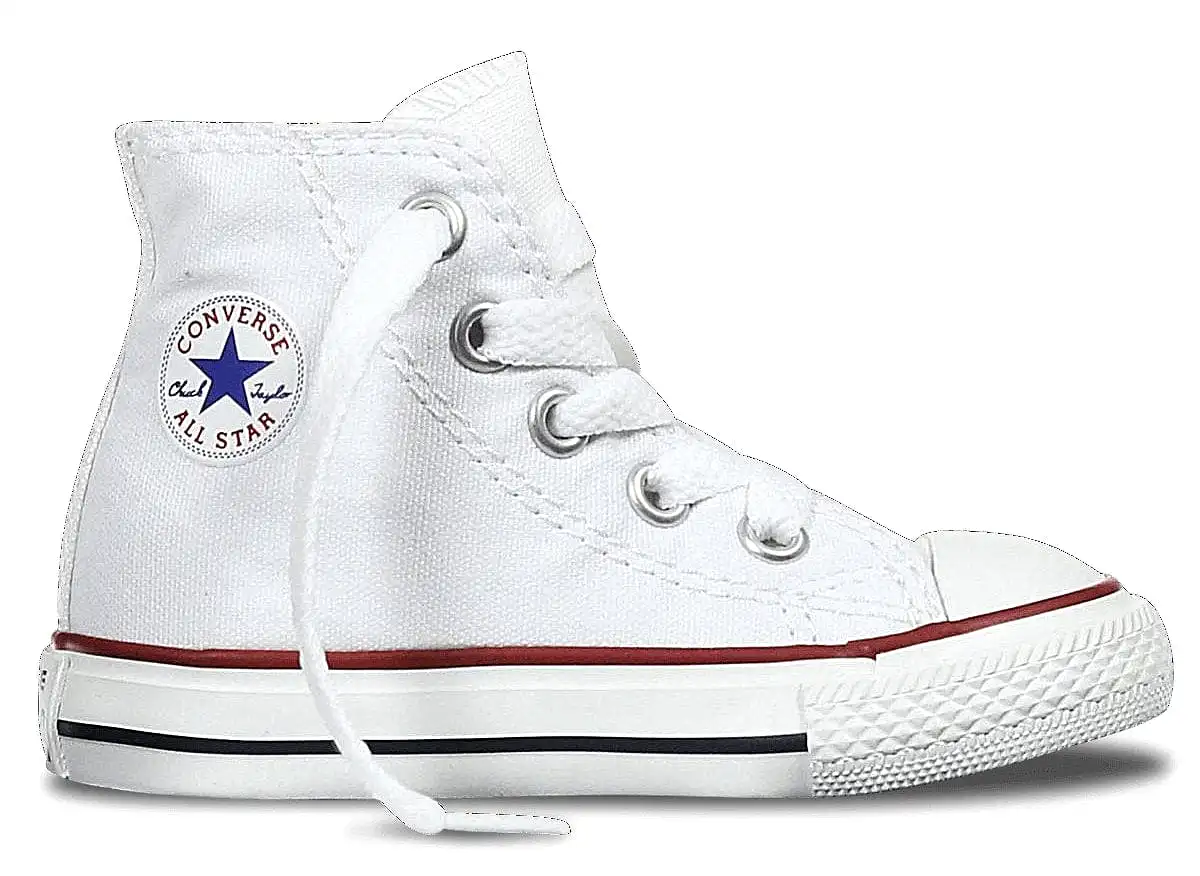 CONVERSE KIDS CHUCK TAYLOR ALL STARS HIGH TOP WHITE SHOE