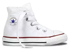 CONVERSE KIDS CHUCK TAYLOR ALL STARS HIGH TOP WHITE SHOE