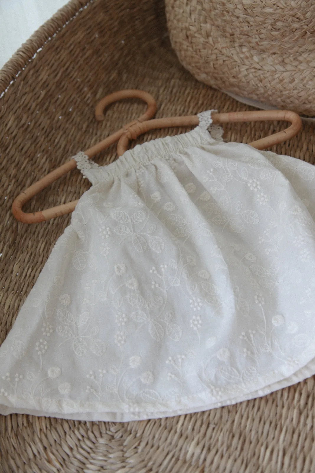 Cream Embroidered Crochet Lace Strap Blouse