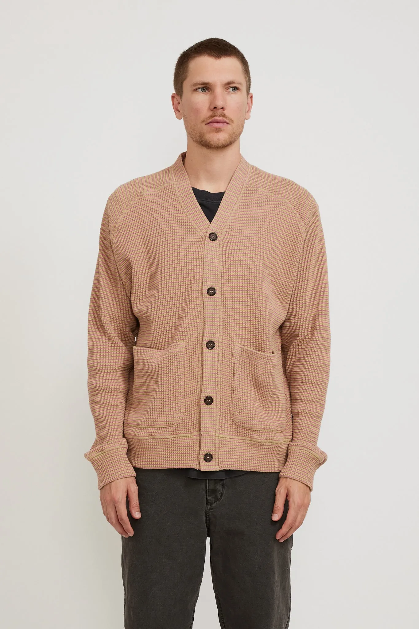 Dickie Cardigan Fluro Stripe Summer Oak