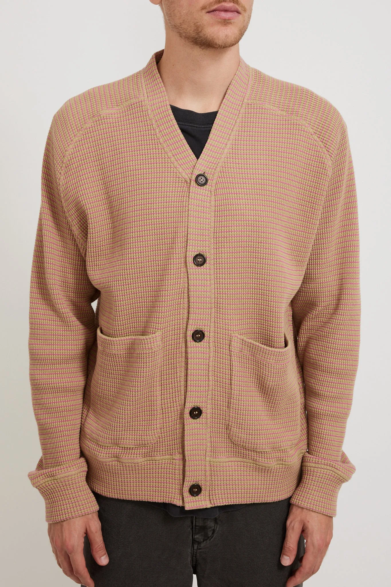 Dickie Cardigan Fluro Stripe Summer Oak