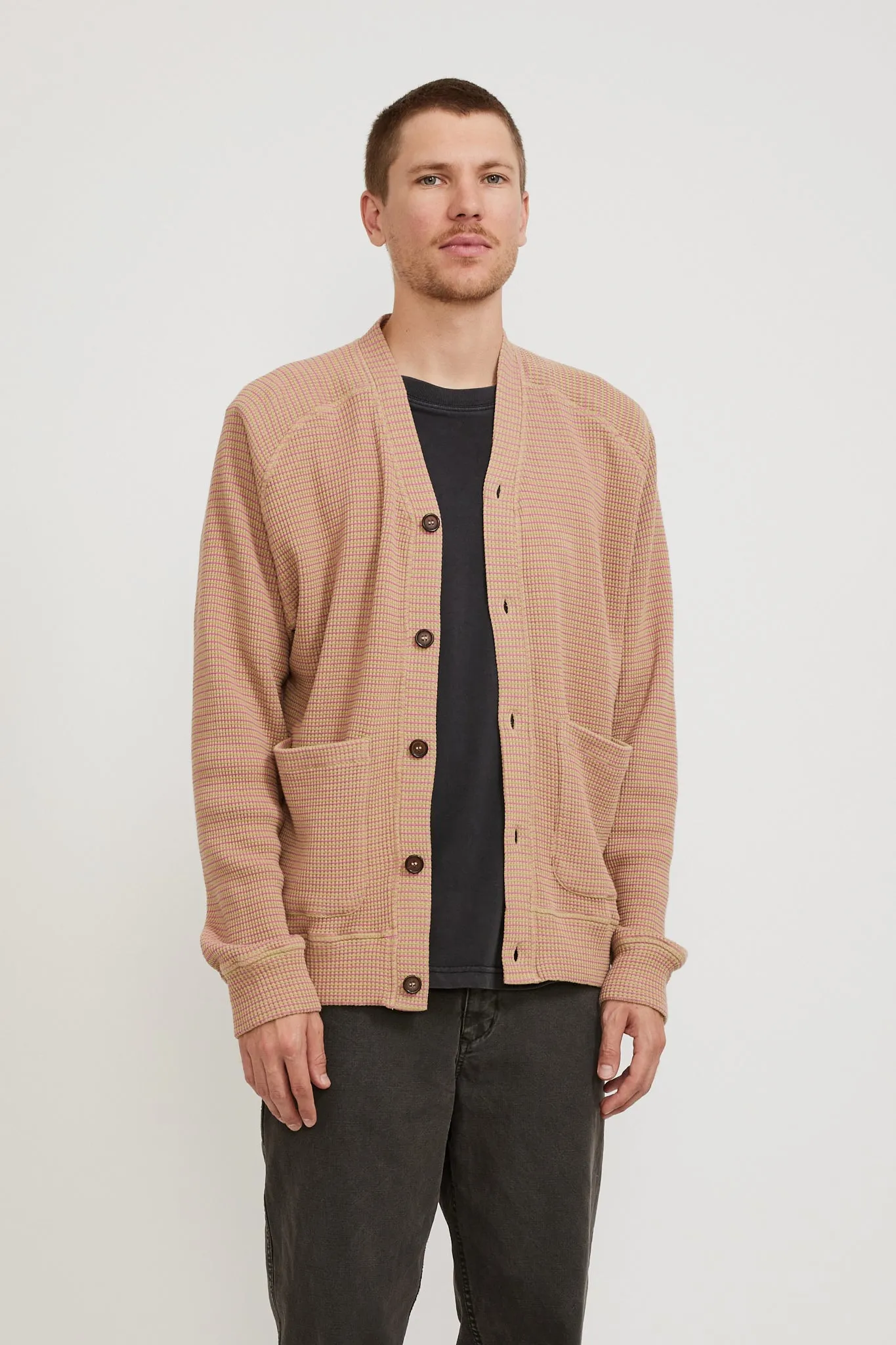 Dickie Cardigan Fluro Stripe Summer Oak