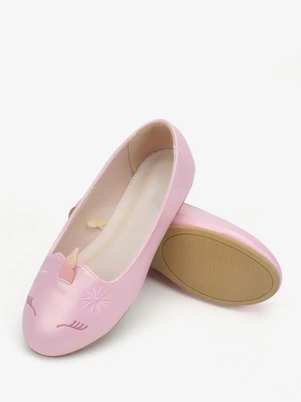 Flower Girl Shoes Pink PU Leather Party Shoes For Kids