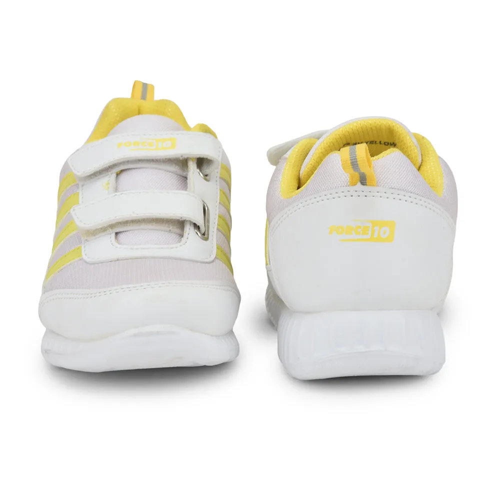 Force 10 Casual Yellow Non Lacing Shoes For Kids 9906-90SV By Liberty