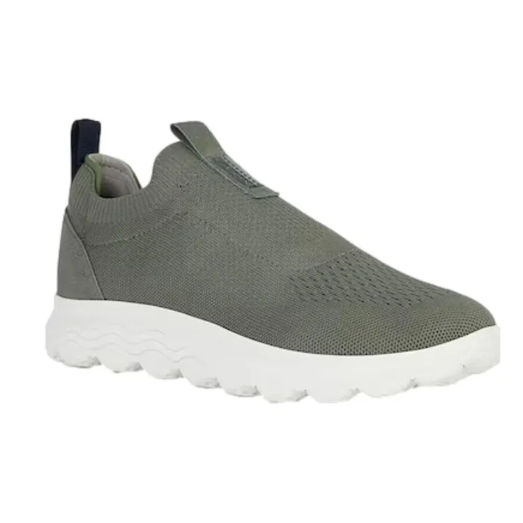 GEOX U SPHERICA  U25BYA Sneakers Uomo Slip on In Maglia Verde