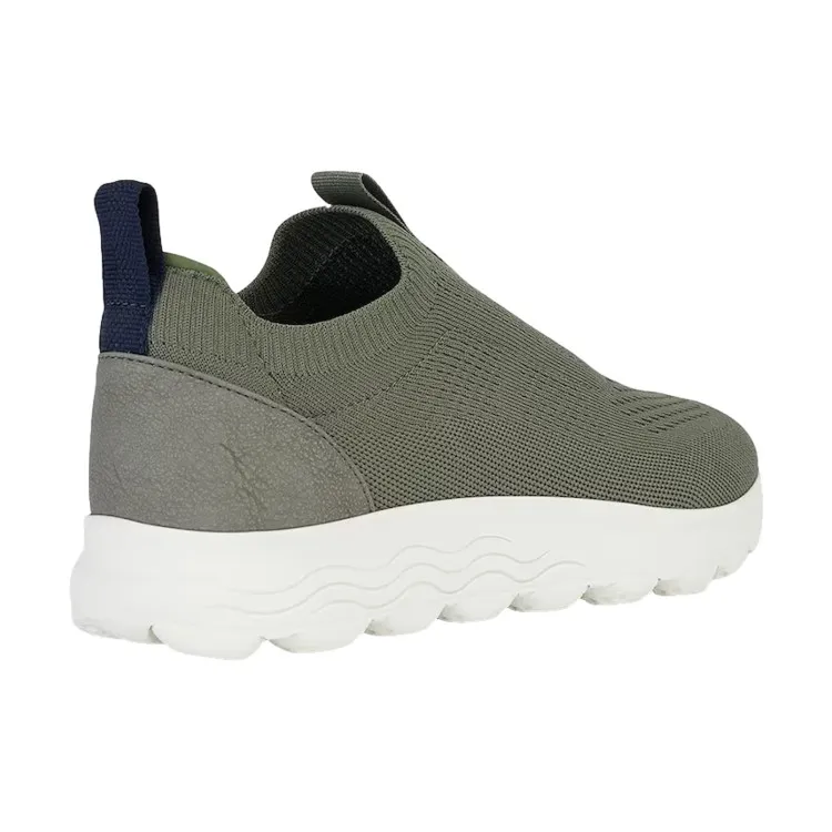 GEOX U SPHERICA  U25BYA Sneakers Uomo Slip on In Maglia Verde