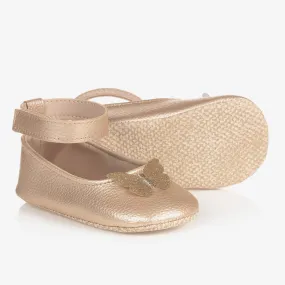 Gold Pre-Walker Baby Shoes