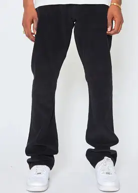 Golden Noir Corduroy Stacked Pants