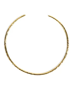 Hammered Gold Collar Necklace