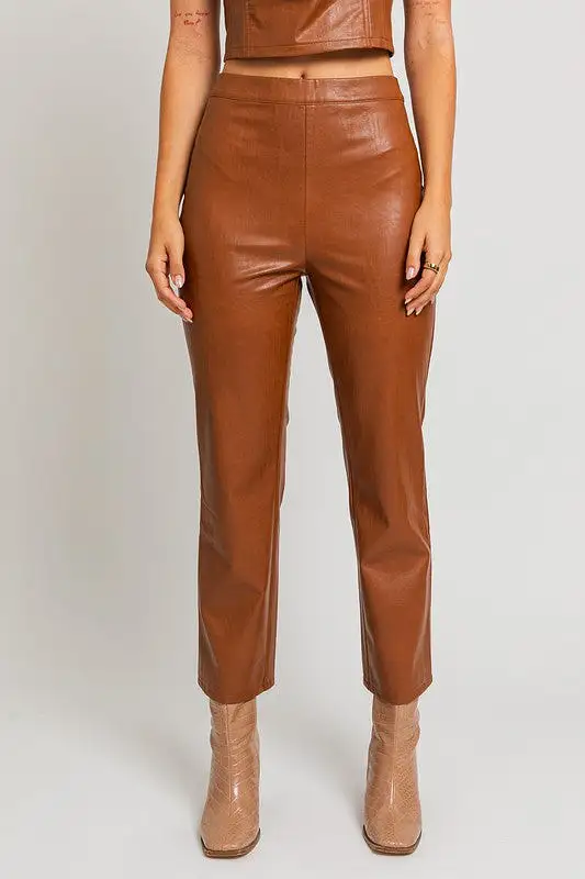 Holiday Party Faux Leather Pants [online exclusive]