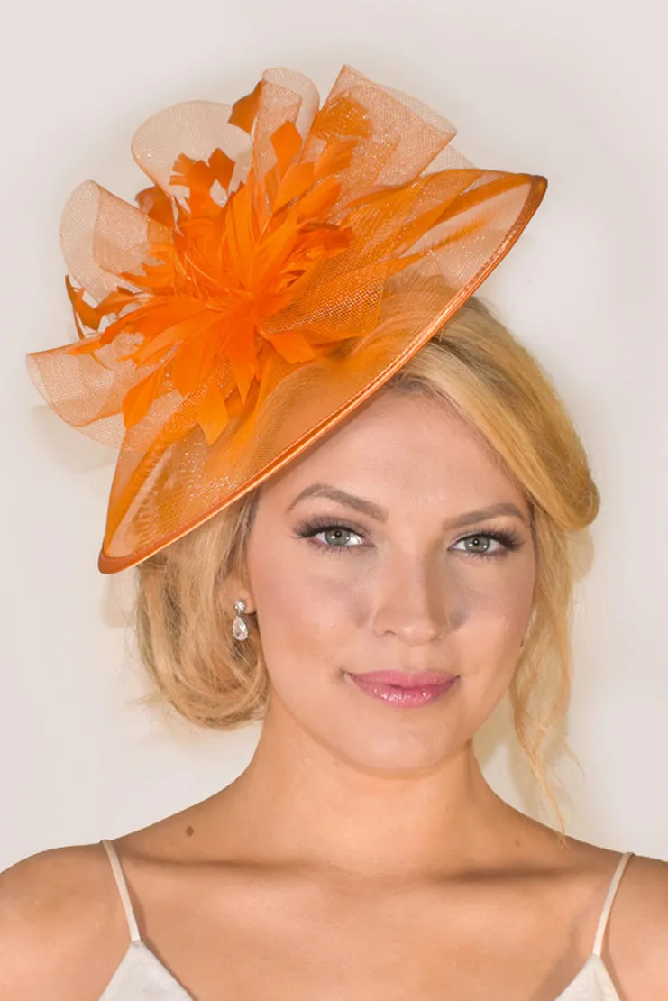 Isla Fascinator - Orange