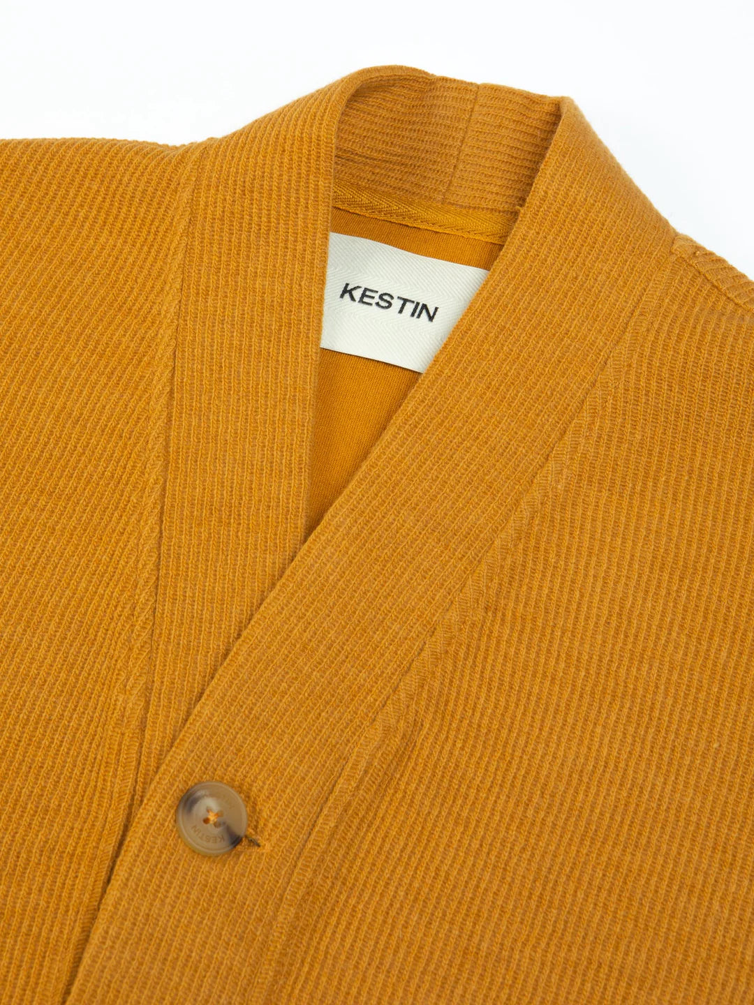 KESTIN Glencorse Cardigan in Medal Japanese Wool