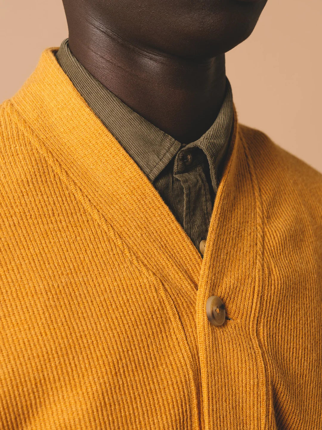 KESTIN Glencorse Cardigan in Medal Japanese Wool