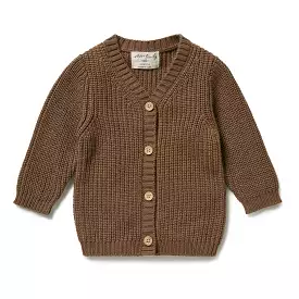 Knitted Button Cardigan, Dijon