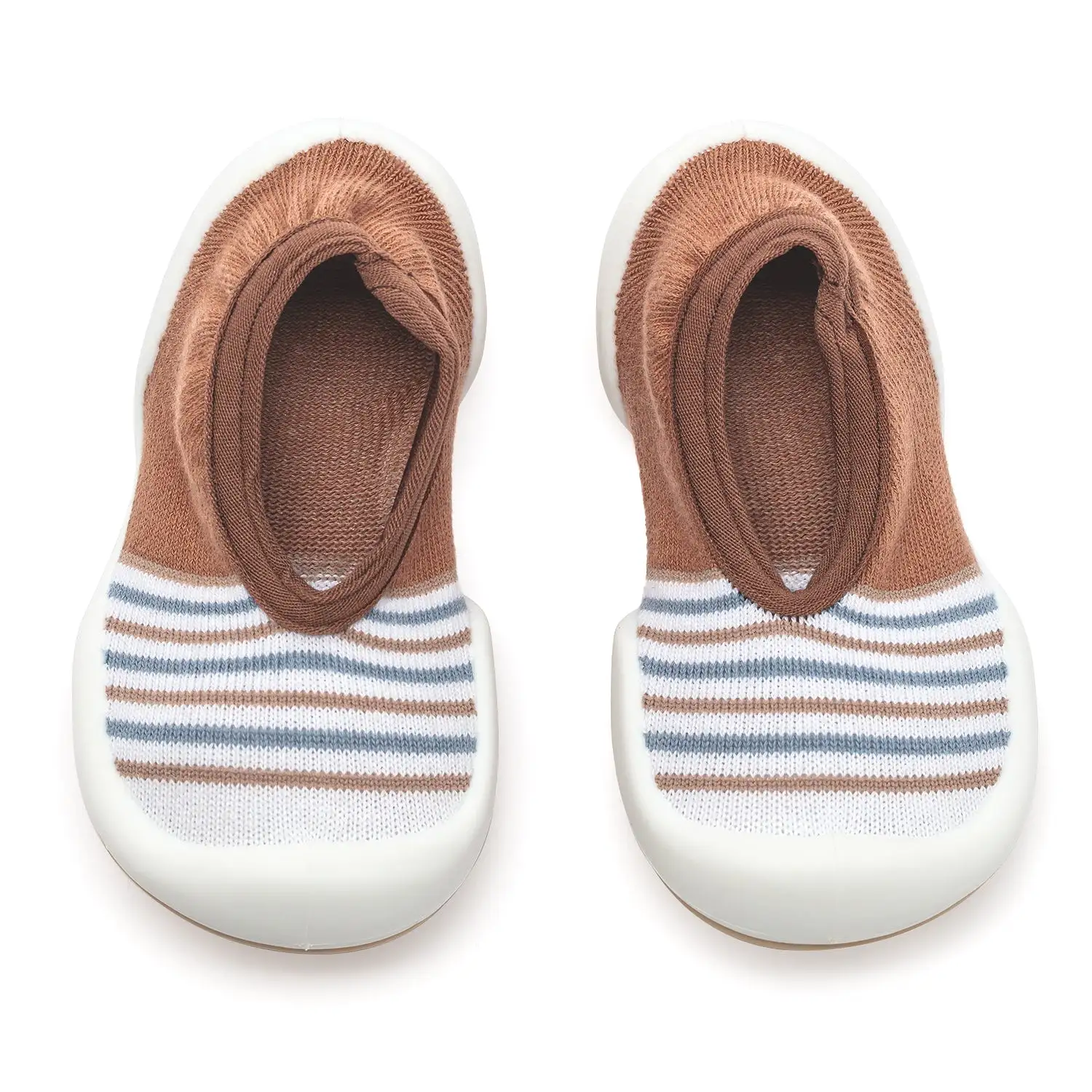 Komuello Baby Shoes - Flat-Brown Stripe