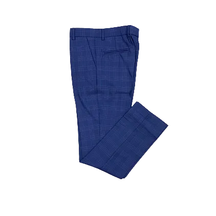 Leo & Zachary Boys Marine Blue Slim Pants LZ-5819