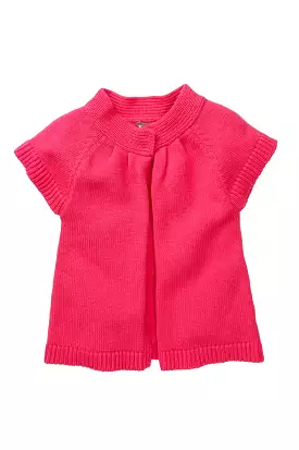 Magenta Short-Sleeve Cardigan