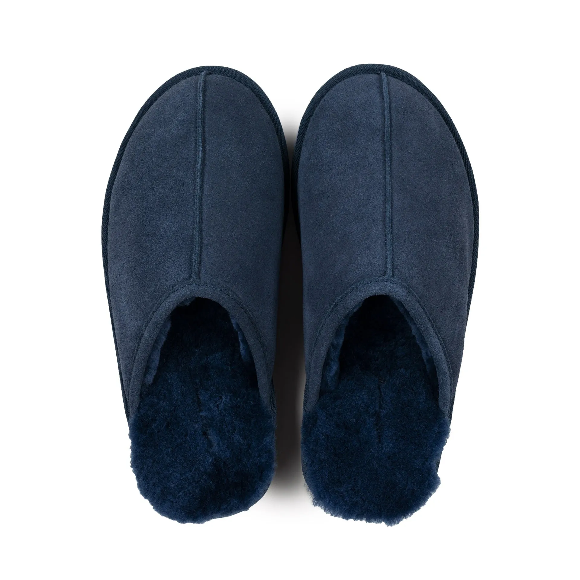 MENS MAX NAVY SHEEPSKIN MULE